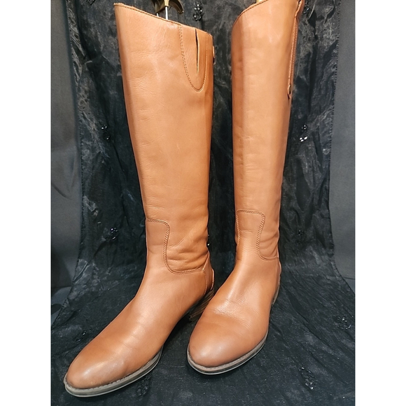 Sam Edelman Shoes - Sam Edelman Designer Penny Tall Brown Leather Knee High Riding Boots Size 6.5